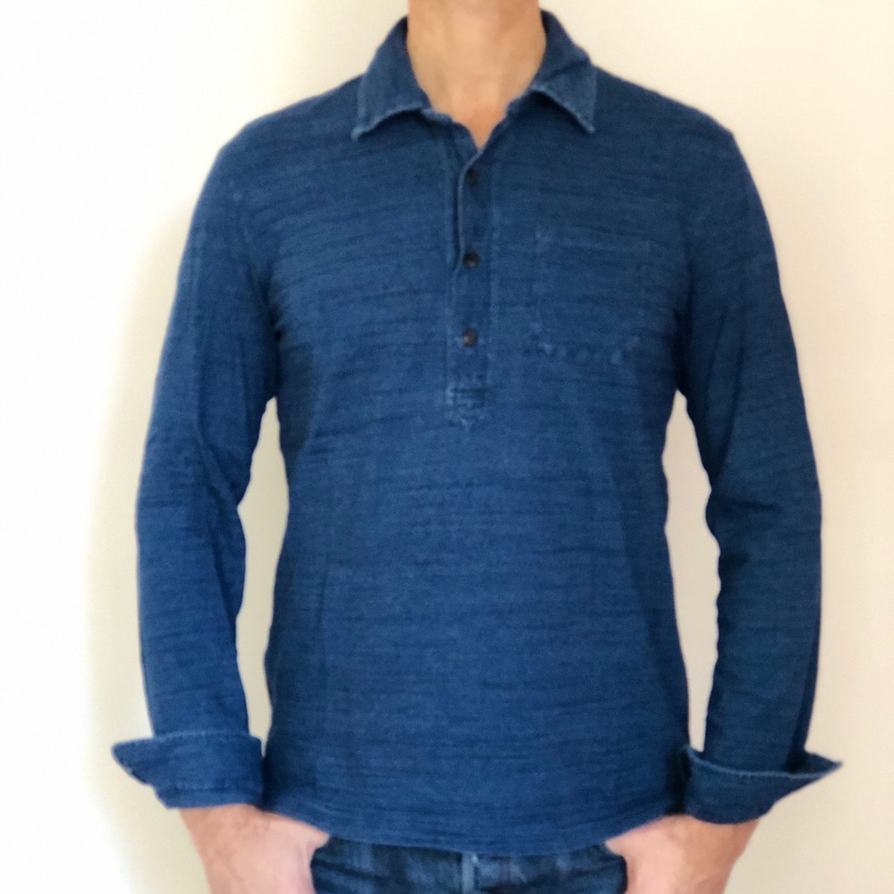 RRL BY RALPH LAUREN INDIGO POLO